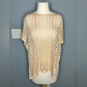 NWT CUPSHE Crochet Taupe Beach Cover-up